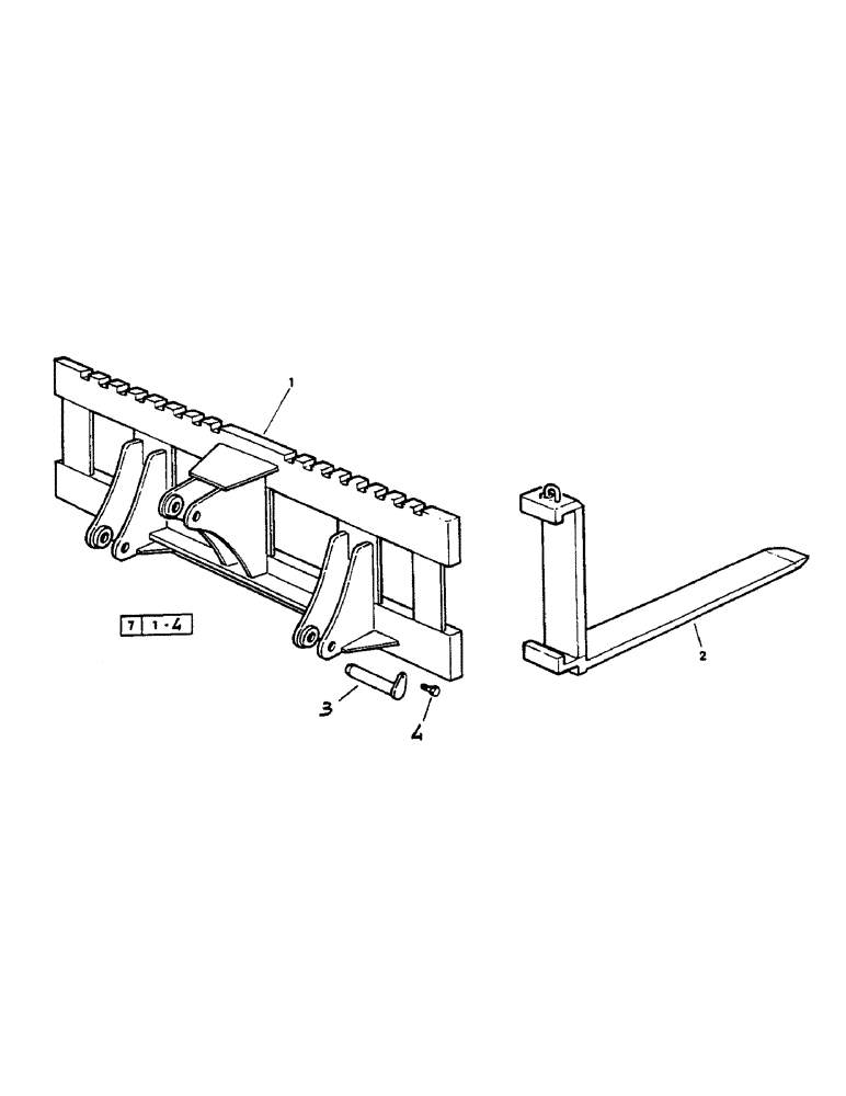 Схема запчастей Case 221B - (9-35G) - FORK - QUICK COUPLER, 121B (DAH1215912-DAH1216843) (09) - CHASSIS/ATTACHMENTS