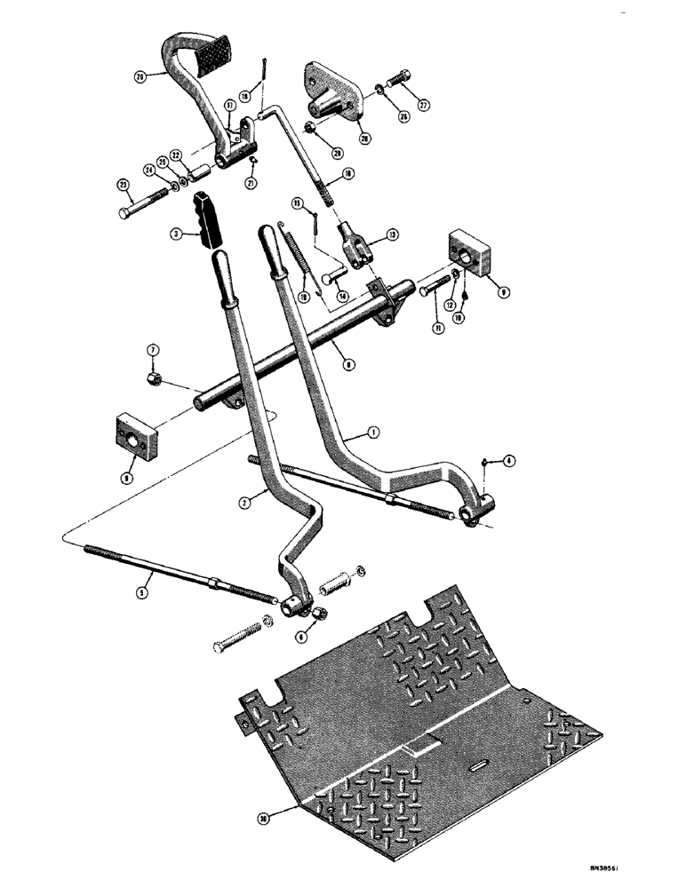 Схема запчастей Case 420 - (050) - FOOT BRAKE CONVERSION PARTS (05) - UPPERSTRUCTURE CHASSIS