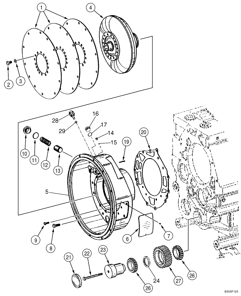 Схема запчастей Case 921C - (06-08) - TRANSMISSION - CONVERTER (06) - POWER TRAIN