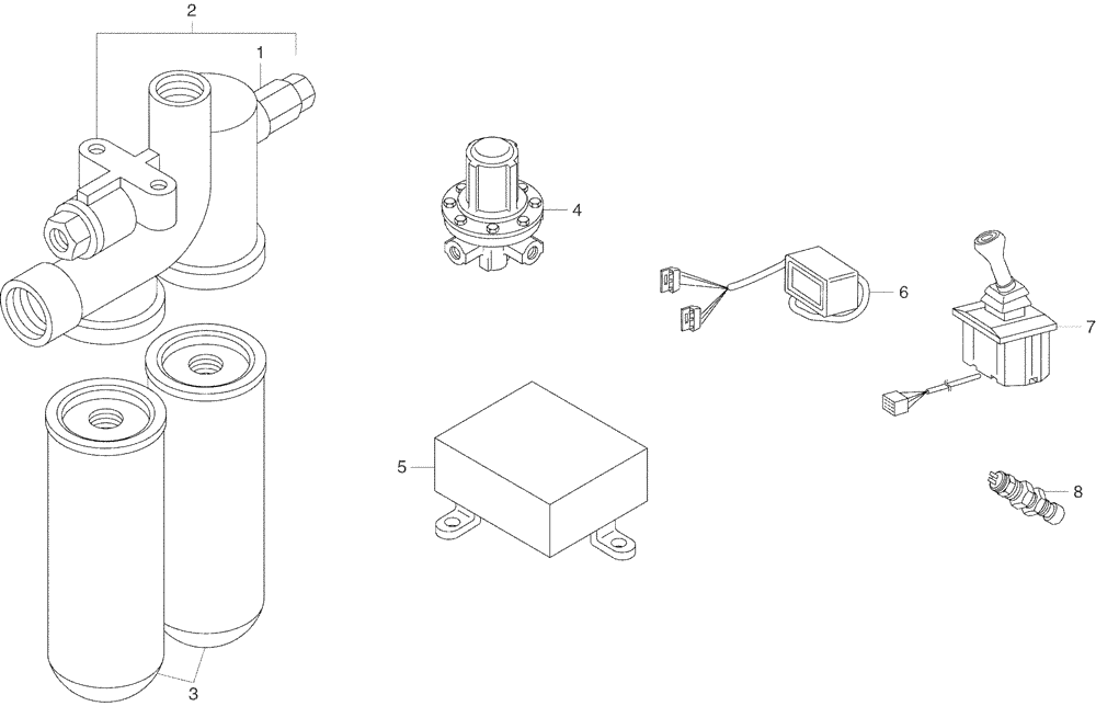 Схема запчастей Case 330 - (18A00010590[02]) - TRANSMISSION - LOOSE PARTS - RETARDER OPTION (87442763) (03) - Converter / Transmission