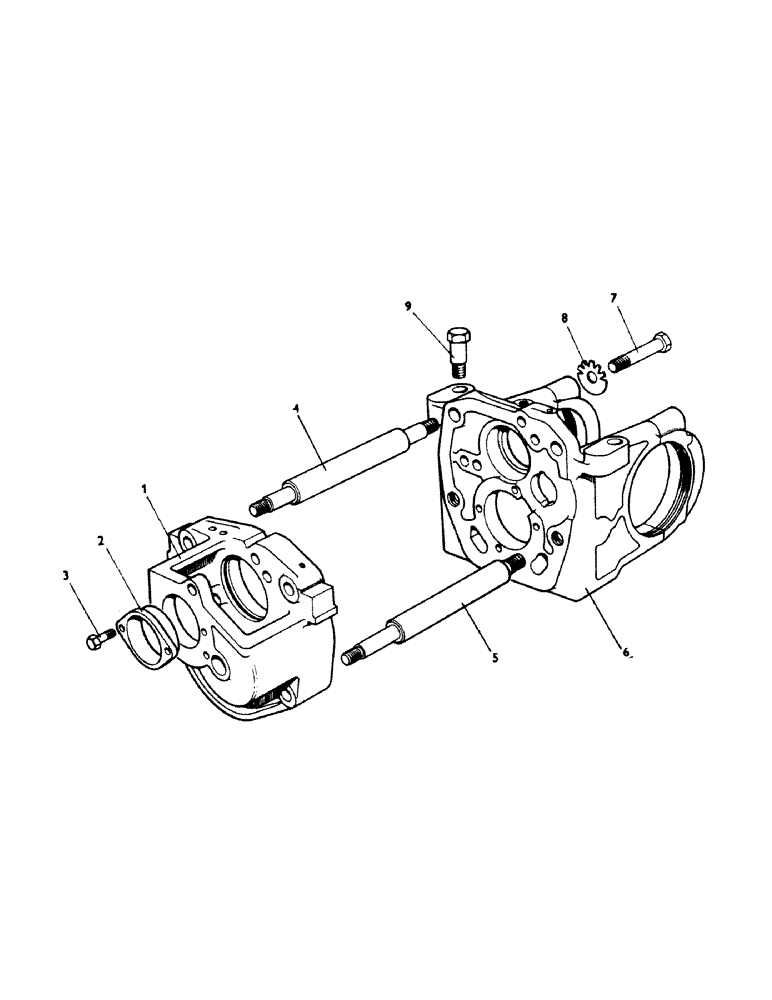 Схема запчастей Case 380CK - (028) - GEAR BOX CASE, DRIVE SHAFT AND IDLER SHAFTS, GEAR BOX CASE 