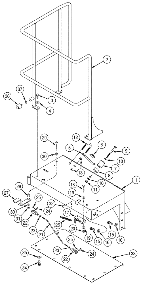 Схема запчастей Case 921C - (09-32) - FENDERS, REAR - STEPS (09) - CHASSIS