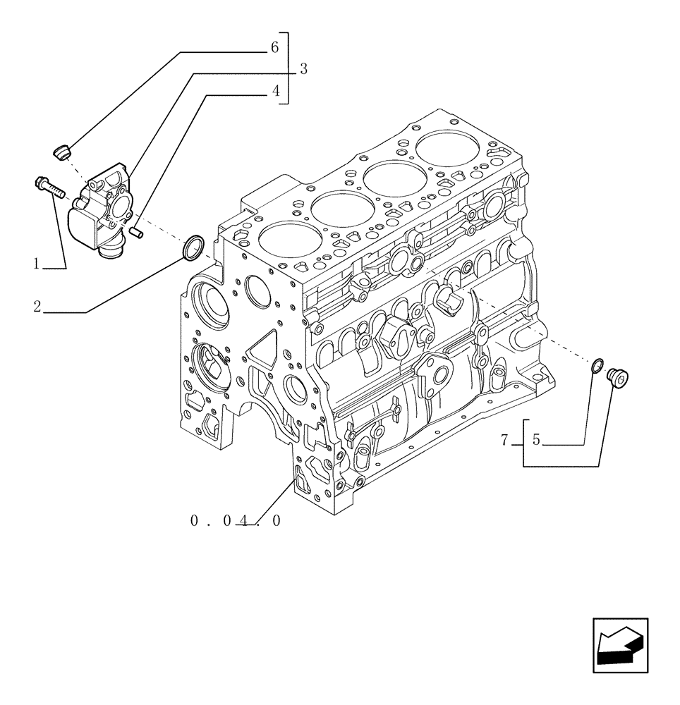 Схема запчастей Case TX742 - (0.32.3[01]) - PIPING - ENGINE COOLING SYSTEM (10) - ENGINE