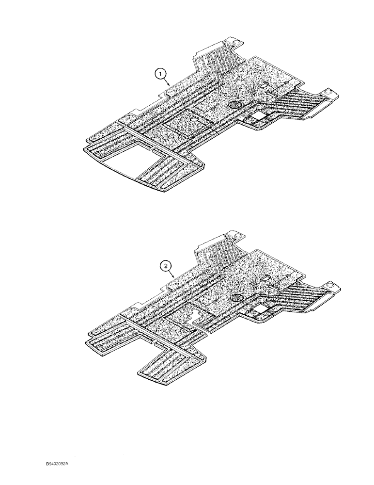 Схема запчастей Case 580SK - (9-101A) - FLOORMATS (09) - CHASSIS/ATTACHMENTS