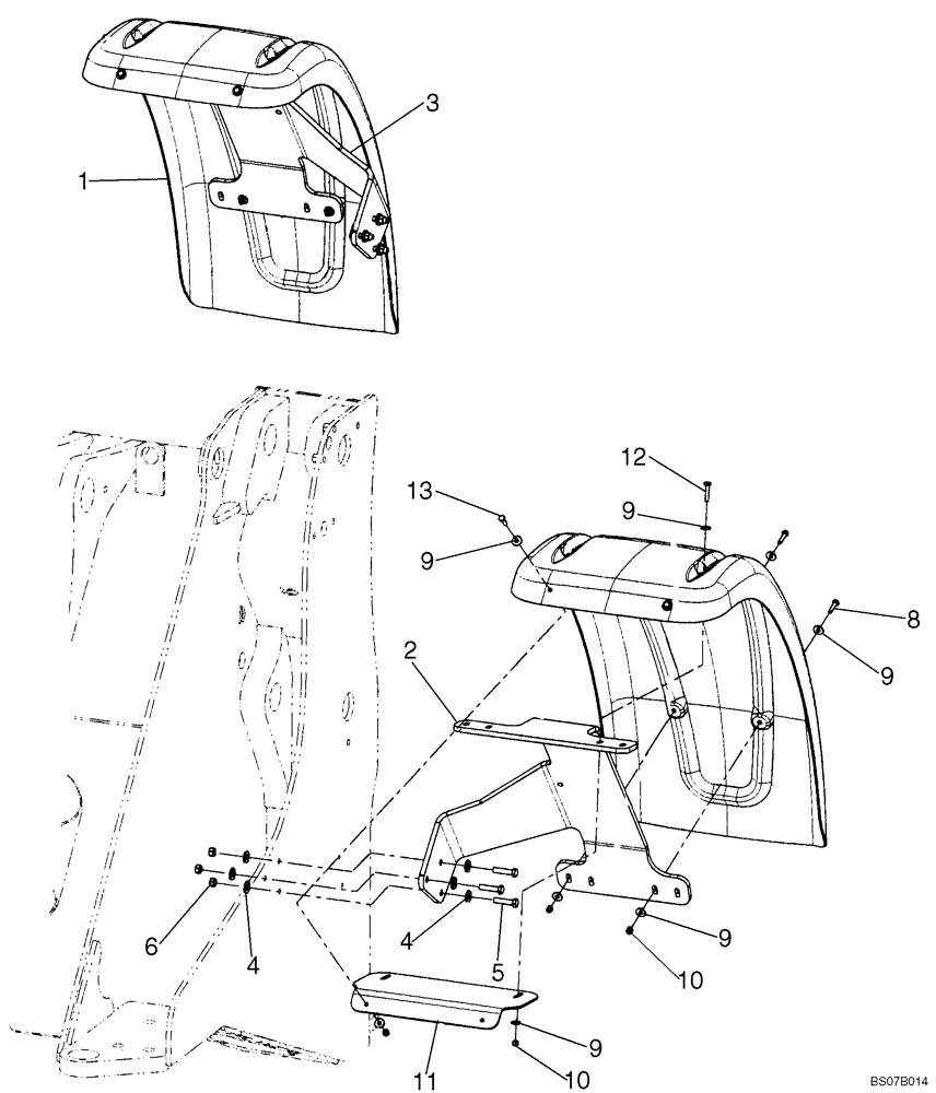 Схема запчастей Case 721E - (09-30) - FENDERS, FRONT - BSN N8F203756 (09) - CHASSIS