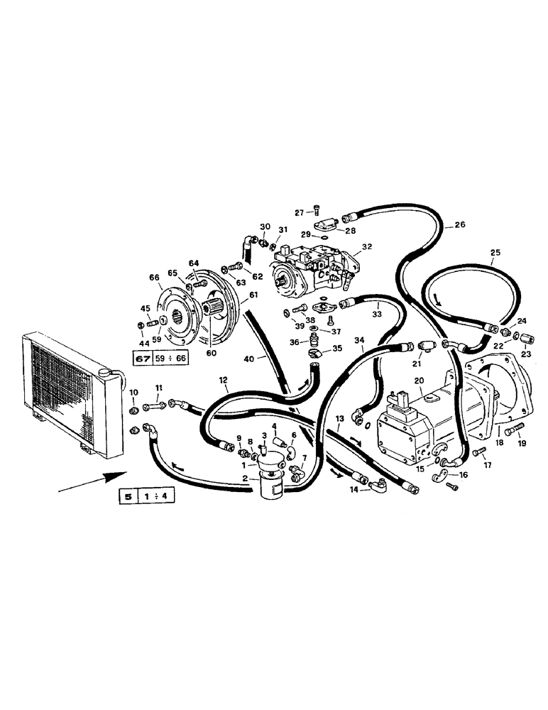 Схема запчастей Case 221B - (8-02) - TRANSMISSION CIRCUIT, 121B (DAH1215912-DAH1216391) / 221B (DAH2215913-DAH2216534) (08) - HYDRAULICS