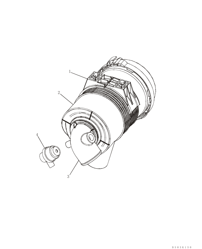 Схема запчастей Case 580M - (02-05) - 87442619 AIR CLEANER (WITHOUT TURBOCHARGER) (02) - ENGINE