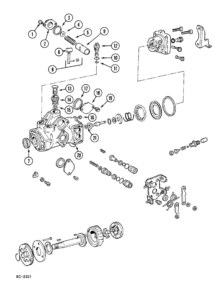 Схема запчастей Case 380B - (3-72) - FUEL INJECTION PUMP, VA, BOSCH VA INJECTION PUMP (03) - FUEL SYSTEM