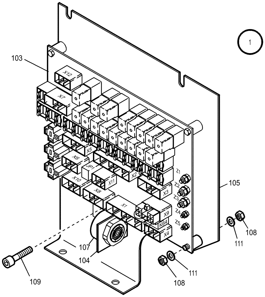 Схема запчастей Case 321D - (32.152[004]) - CENTRAL ELECTRONIC FAST GEAR (OPTION) (S/N 591052-UP) No Description