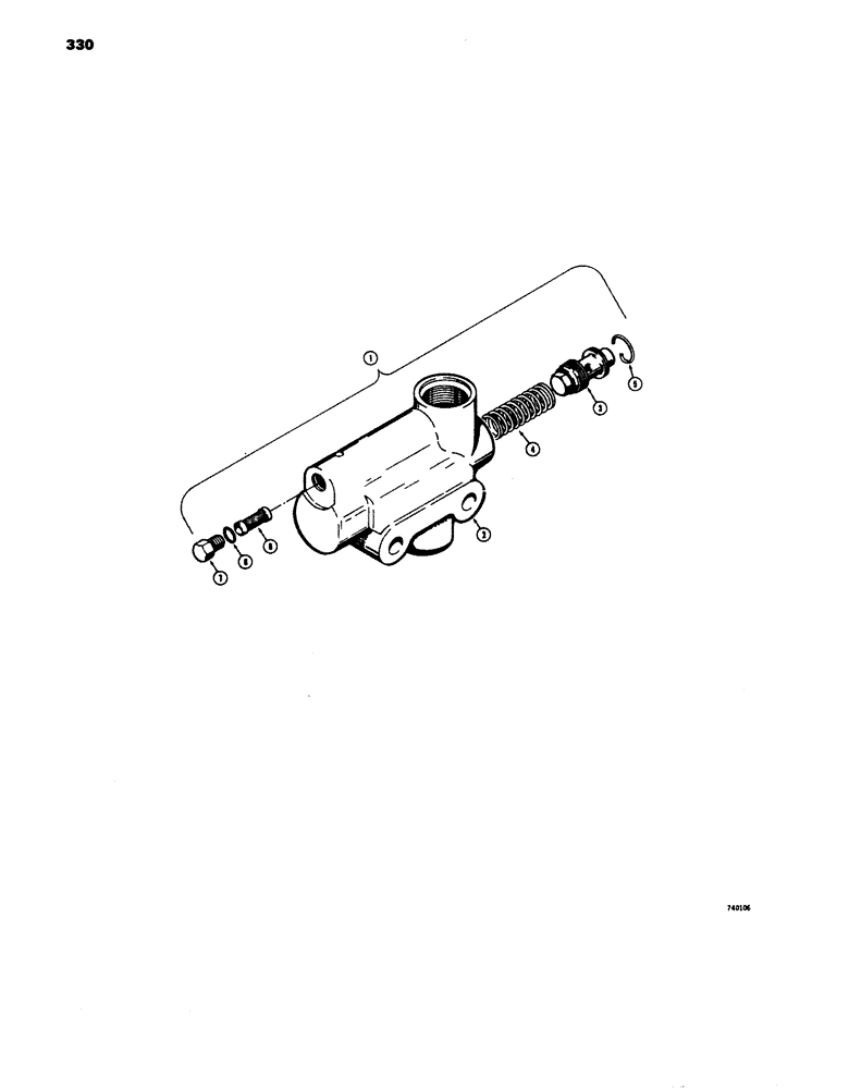 Схема запчастей Case 680E - (330) - L54770 FLOW CONTROL VALVE (35) - HYDRAULIC SYSTEMS