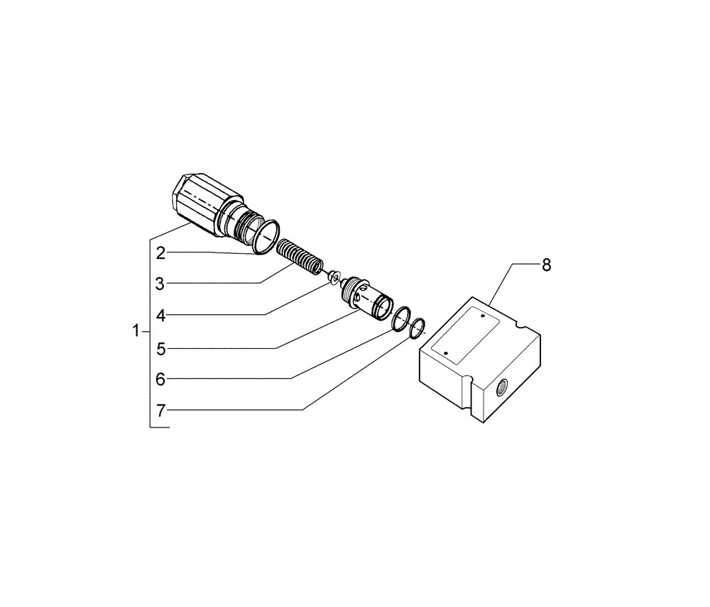 Схема запчастей Case 865B - (08-29[01]) - RELIEF VALVE (08) - HYDRAULICS