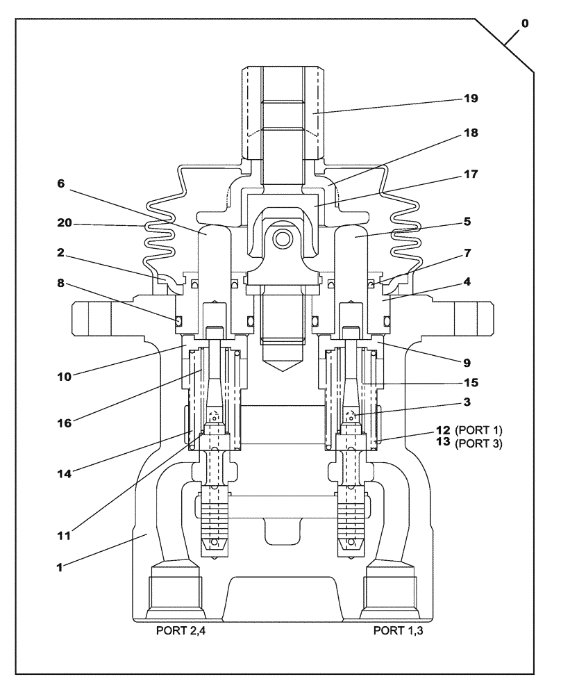 Схема запчастей Case CX470C - (08-272-00[01]) - HAND CONTROL VALVE (07) - HYDRAULIC SYSTEM