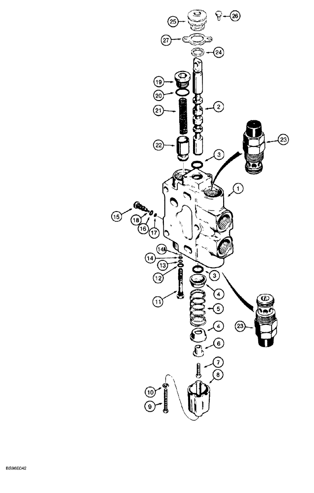 Схема запчастей Case 1150G - (8-050) - RIPPER SECTION, PRIOR TO JJG0218023 AND JJG0218024 - JJG0218478 (07) - HYDRAULIC SYSTEM