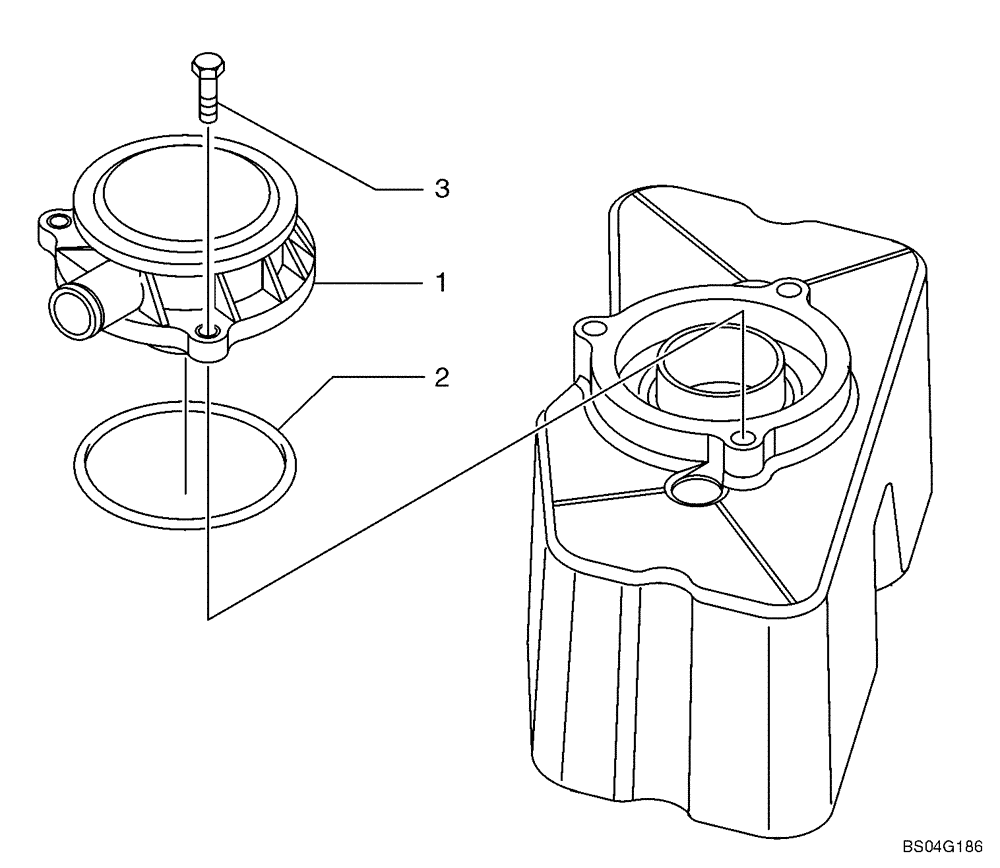 Схема запчастей Case 621D - (02-21) - BREATHER - ENGINE (02) - ENGINE