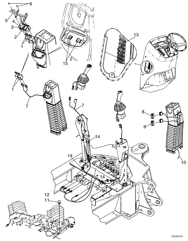 Схема запчастей Case 580M - (04-20) - ELECTRICAL - BACKHOE AUXILIARY HYDRAULIC, WITH PILOT CONTROLS (04) - ELECTRICAL SYSTEMS