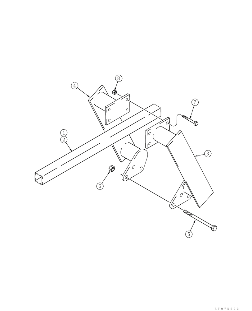 Схема запчастей Case 90XT - (09-45H) - TRENCHER - GUARD, CHAIN (NORTH AMERICA) (09) - CHASSIS