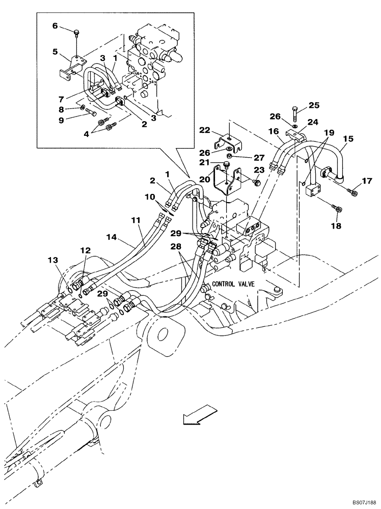 Схема запчастей Case CX130B - (08-11) - HYDRAULICS - ARM AND BUCKET (08) - HYDRAULICS