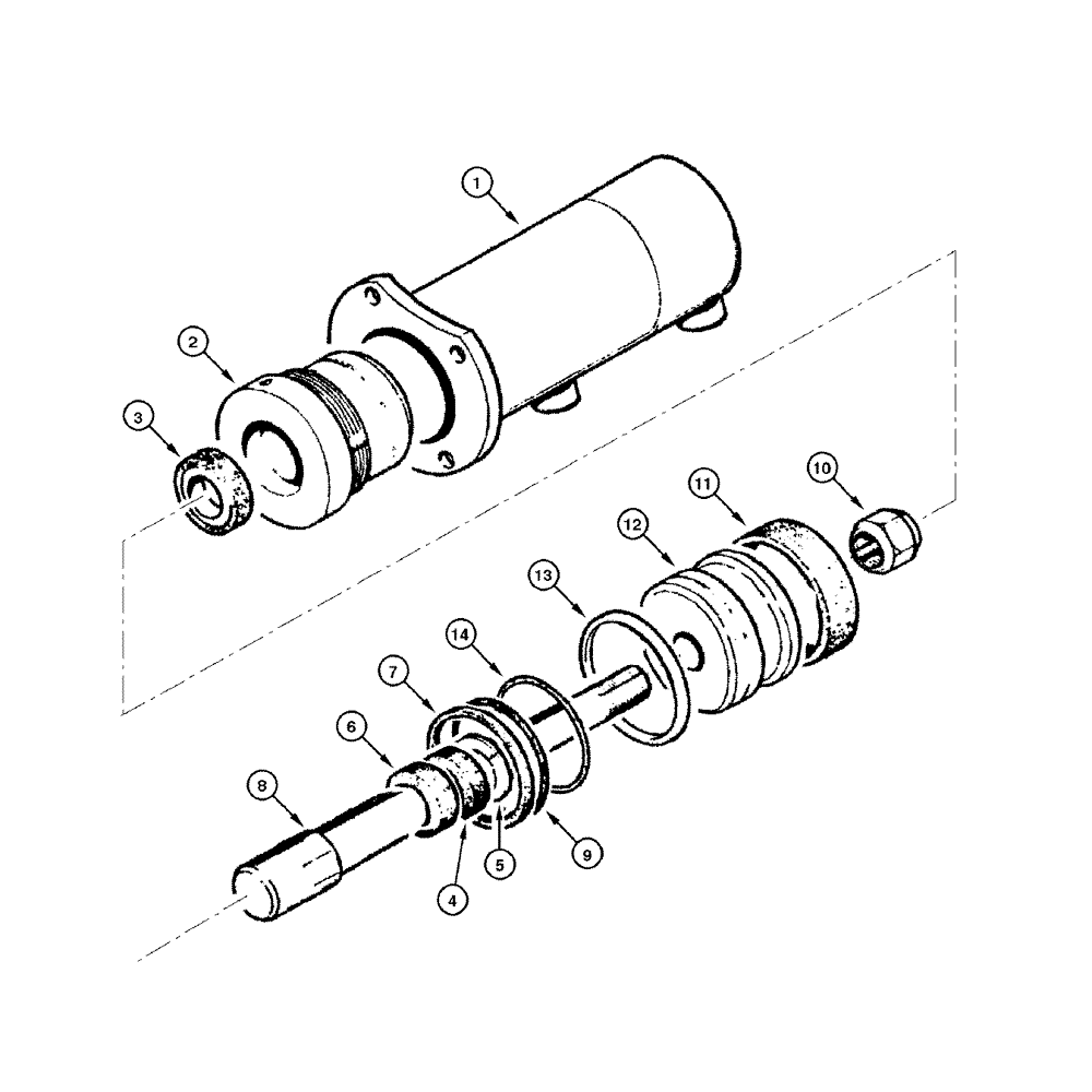 Схема запчастей Case 865 DHP - (8-114) - CYLINDER - SADDLE LOCK LH/RH (08) - HYDRAULICS