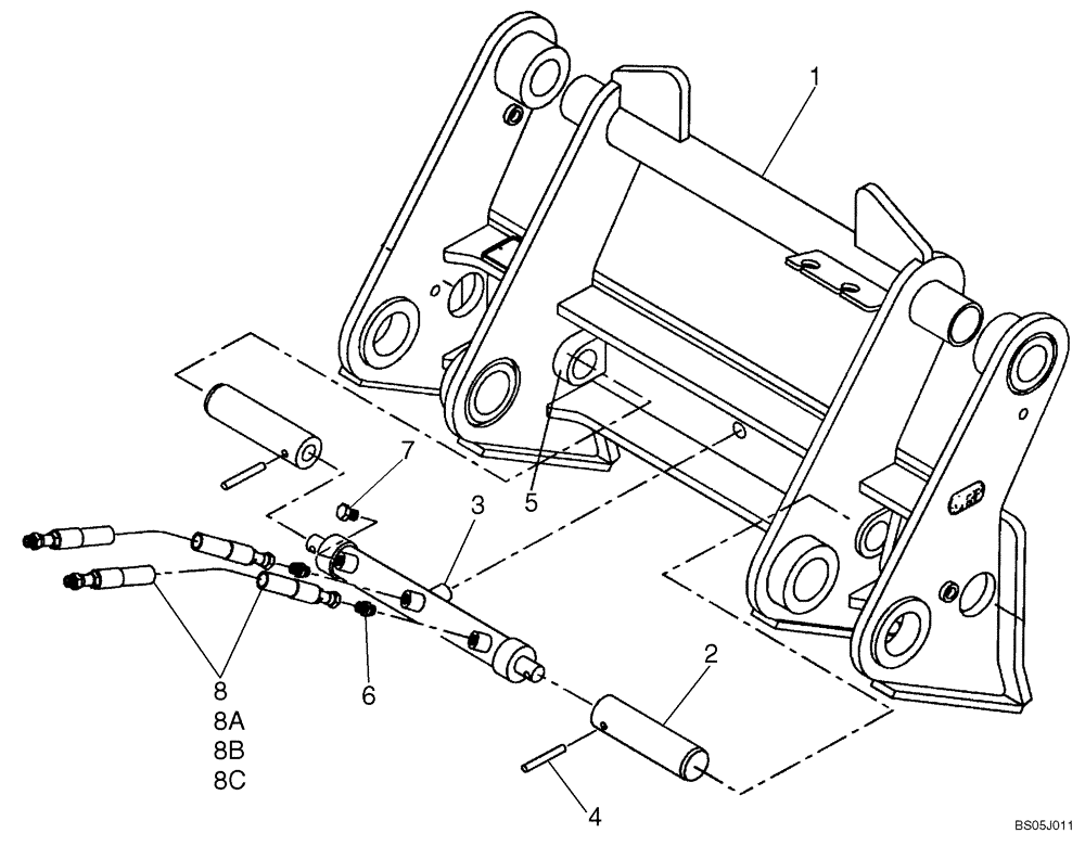 Схема запчастей Case 721E - (09-18) - COUPLER, HYDRAULIC - XT - JRB (09) - CHASSIS