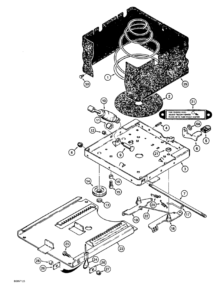 Схема запчастей Case 621B - (9-051G) - SUSPENSION SEATS, GRAY (09) - CHASSIS/ATTACHMENTS