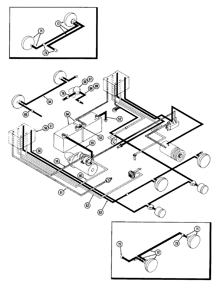 Схема запчастей Case W12 - (052) - CHASSIS ELECTRICAL W/GENERATOR (CONTD) (04) - ELECTRICAL SYSTEMS