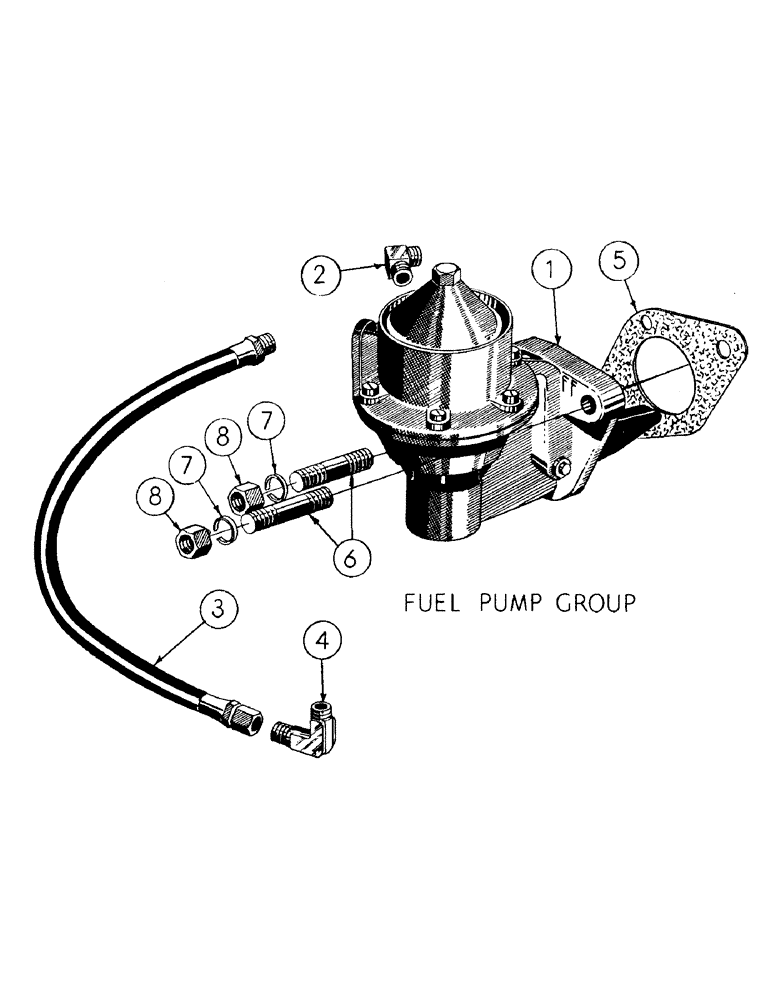 Схема запчастей Case 256 - (014) - FUEL PUMP (01) - ENGINE