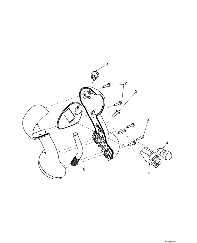 Схема запчастей Case 440CT - (04-11) - CONTROL HANDLE, RH - DELUXE W/O AUX ELECTRIC (04) - ELECTRICAL SYSTEMS