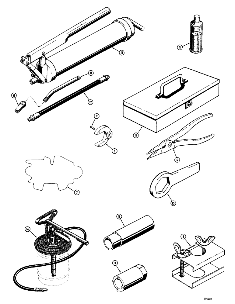 Схема запчастей Case 310G - (274) - TOOLS (05) - UPPERSTRUCTURE CHASSIS