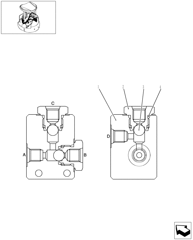 Схема запчастей Case CX31B - (5.0604[27]) - CONTROL LINES VALVE (HEATER&COOLER, CAB) - 747939020 (35) - HYDRAULIC SYSTEMS