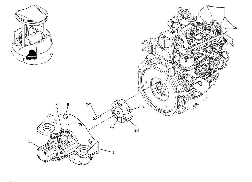 Схема запчастей Case CX27B PV13 - (01-018) - POWER TAKE-OFF ASSY (05) - SUPERSTRUCTURE