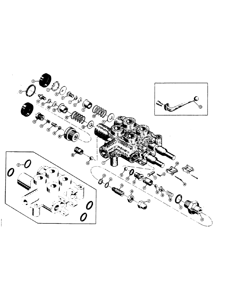 Схема запчастей Case 310 - (108) - 38256 HYDRAULIC CONTROL VALVE (07) - HYDRAULIC SYSTEM