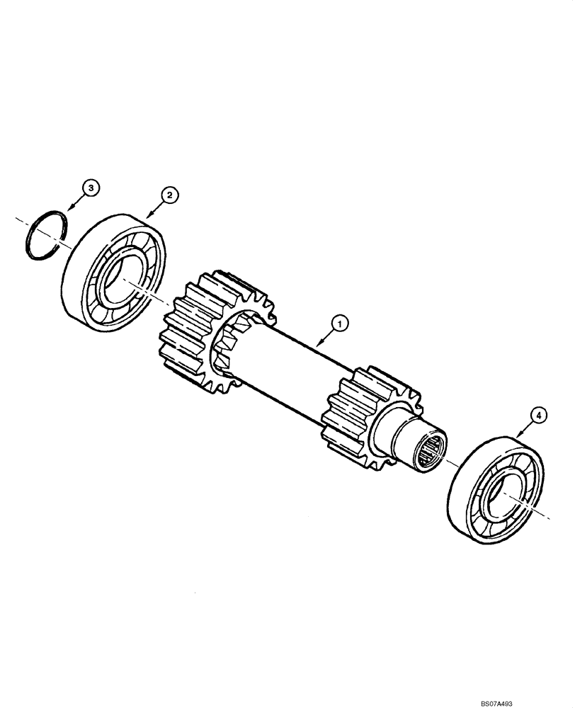 Схема запчастей Case 845 DHP - (06.08[00]) - TRANSMISSION - 1ST SPEED AXLE (06) - POWER TRAIN