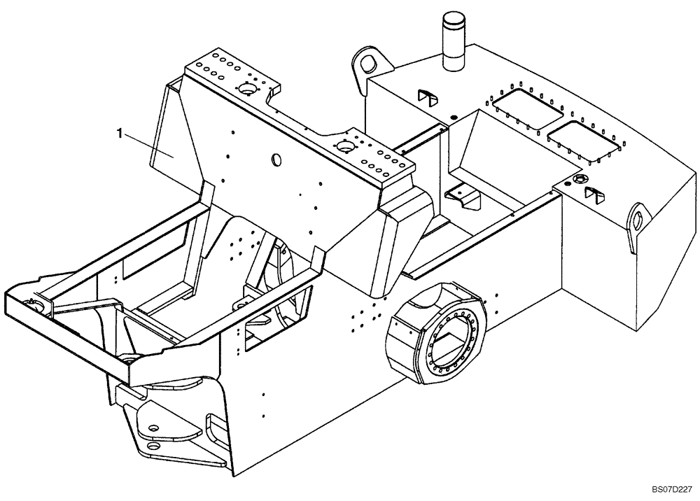 Схема запчастей Case SV216 - (12-001-00[01]) - CHASSIS - REAR FRAME (GROUP 74) (ND126668) (09) - CHASSIS/ATTACHMENTS