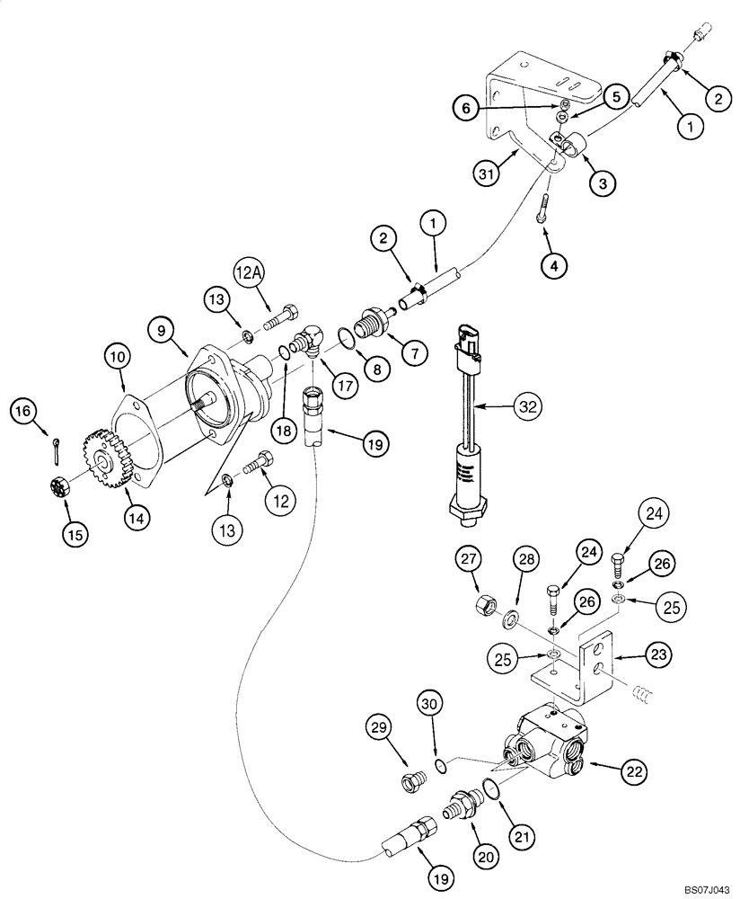 Схема запчастей Case 821C - (07-03) - HYDRAULICS BRAKE, MAIN (07) - BRAKES