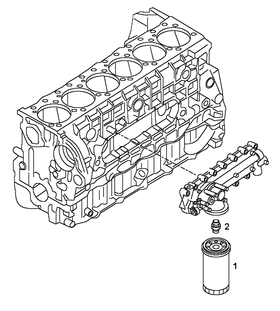 Схема запчастей Case 330B - (01A00000247[001]) - FILTER INSTAL, OIL (87319242) (01) - ENGINE