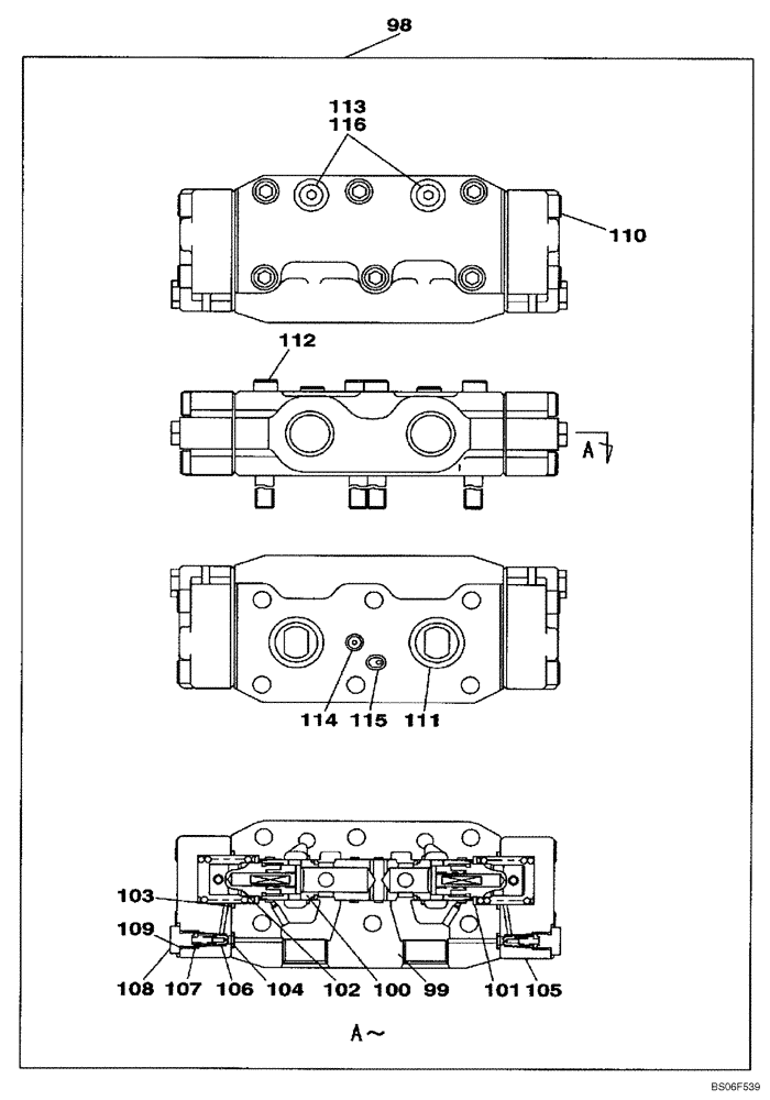 Схема запчастей Case CX460 - (06-04B) - VALVE, BRAKE (06) - POWER TRAIN