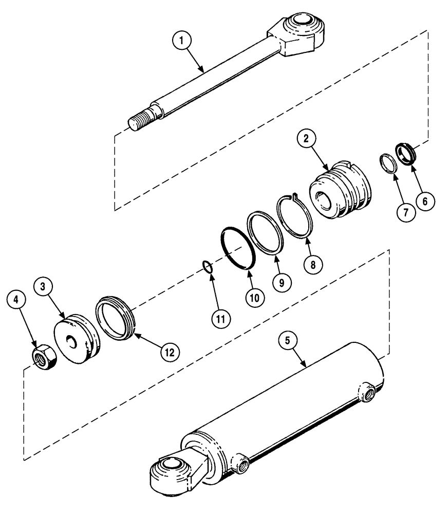 Схема запчастей Case 6030 - (08-11) - CYLINDER ASSY DRILL PIPE LIFTER (08) - HYDRAULICS