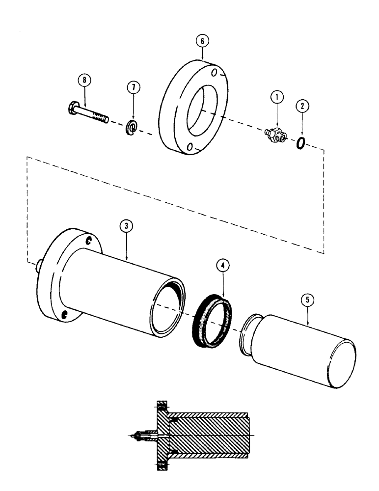 Схема запчастей Case 880 - (130) - TRACK ADJUSTMENT CYLINDER (07) - HYDRAULIC SYSTEM