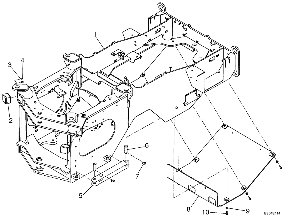 Схема запчастей Case 521D - (09-12) - FRAME - REAR CHASSIS - IF USED (09) - CHASSIS