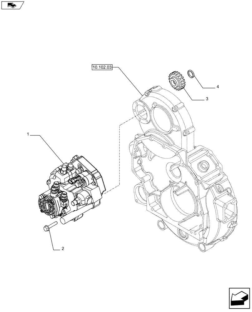 Схема запчастей Case F2CFA614C E019 - (10.247.01) - INJECTION PUMP (5801386397) (10) - ENGINE