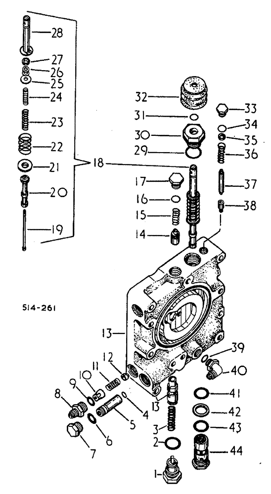 Схема запчастей Case 3400 - (069) - MULTIPLE CONTROL VALVE (35) - HYDRAULIC SYSTEMS