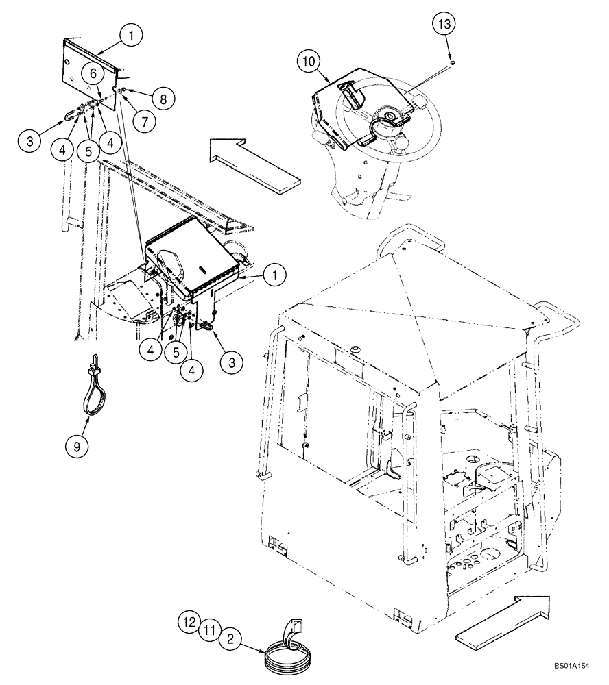 Схема запчастей Case 621D - (09-60) - CANOPY - COVERS - VANDAL GUARD (09) - CHASSIS