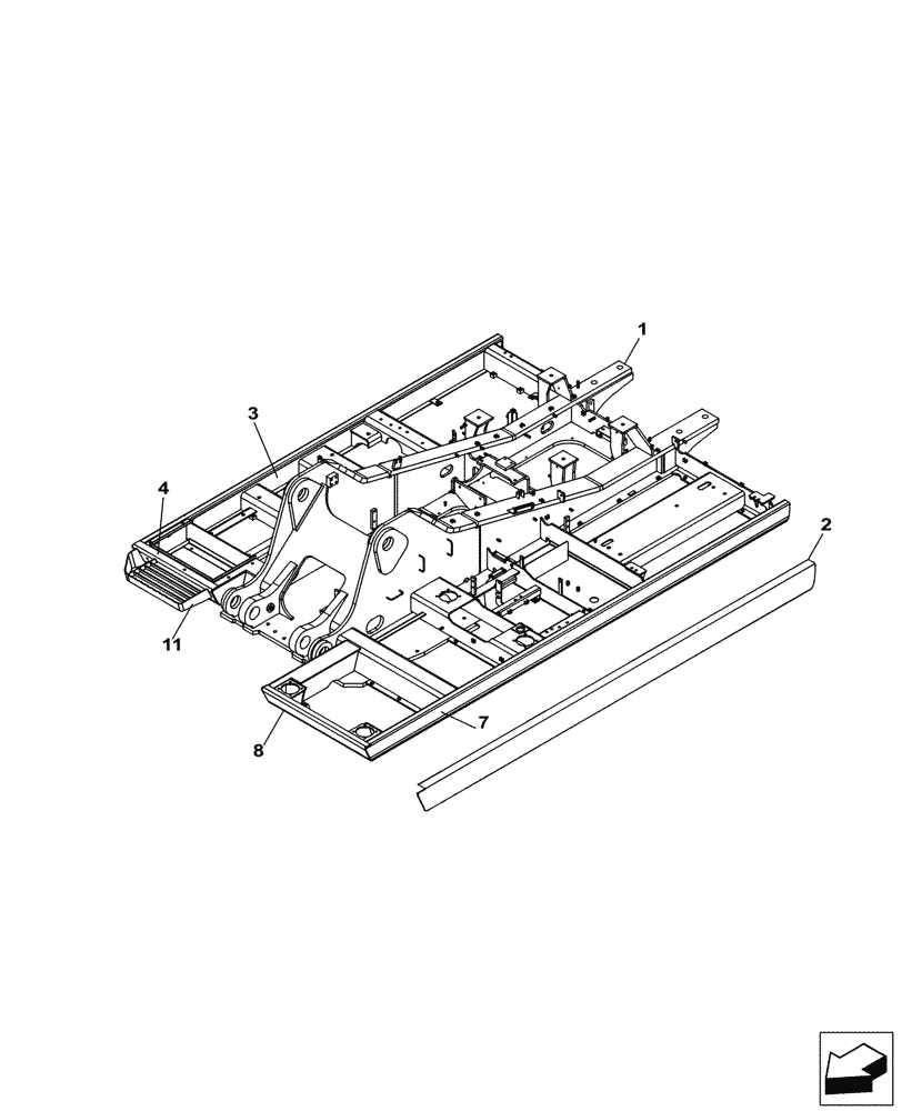 Схема запчастей Case CX300C - (09-002-00[01]) - UPPERSTRUCTURE CHASSIS (09) - CHASSIS/ATTACHMENTS