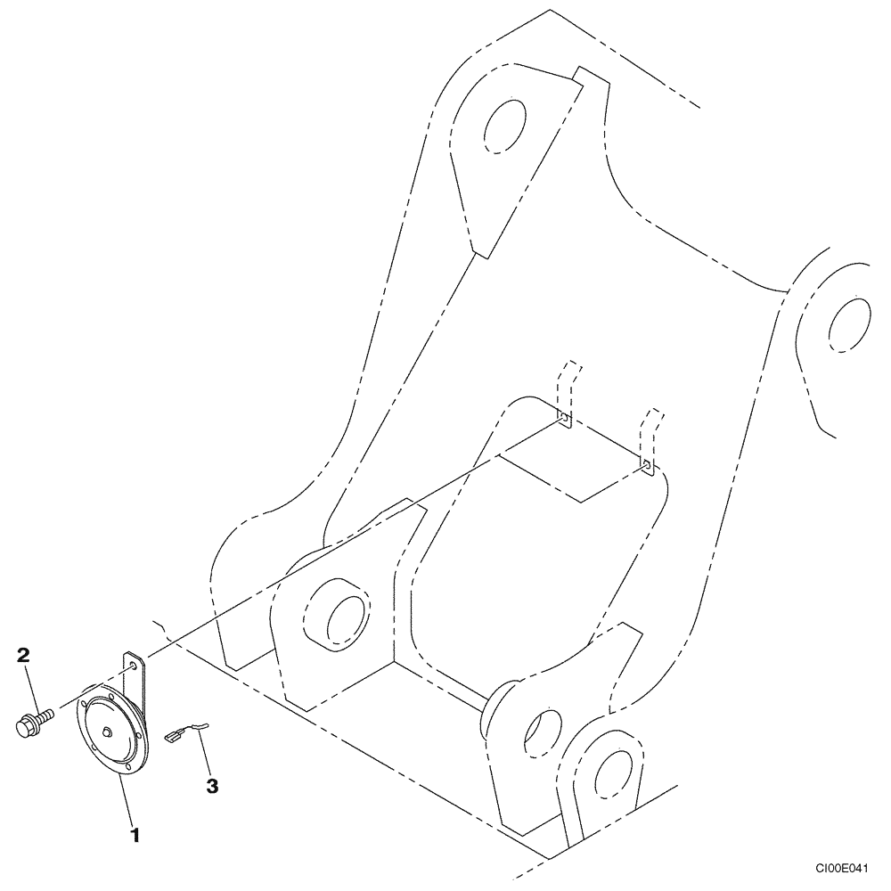 Схема запчастей Case CX800 - (04-07) - HORN (04) - ELECTRICAL SYSTEMS