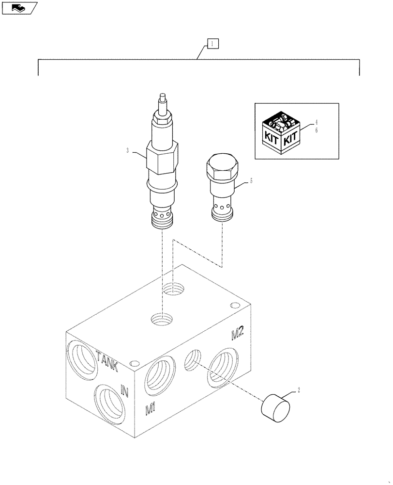 Схема запчастей Case 1121F - (35.526.01[03]) - FAN RELIEF VALVE (35) - HYDRAULIC SYSTEMS