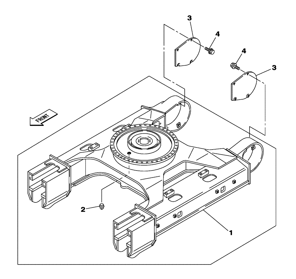 Схема запчастей Case CX250C - (05-001[01]) - UNDERCARRIAGE - CX250C (11) - TRACKS/STEERING