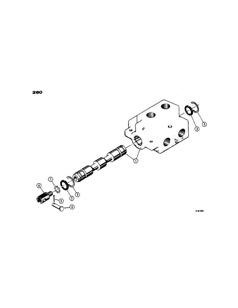 Схема запчастей Case 450 - (260) - D26726 DIVERSION VALVE (07) - HYDRAULIC SYSTEM