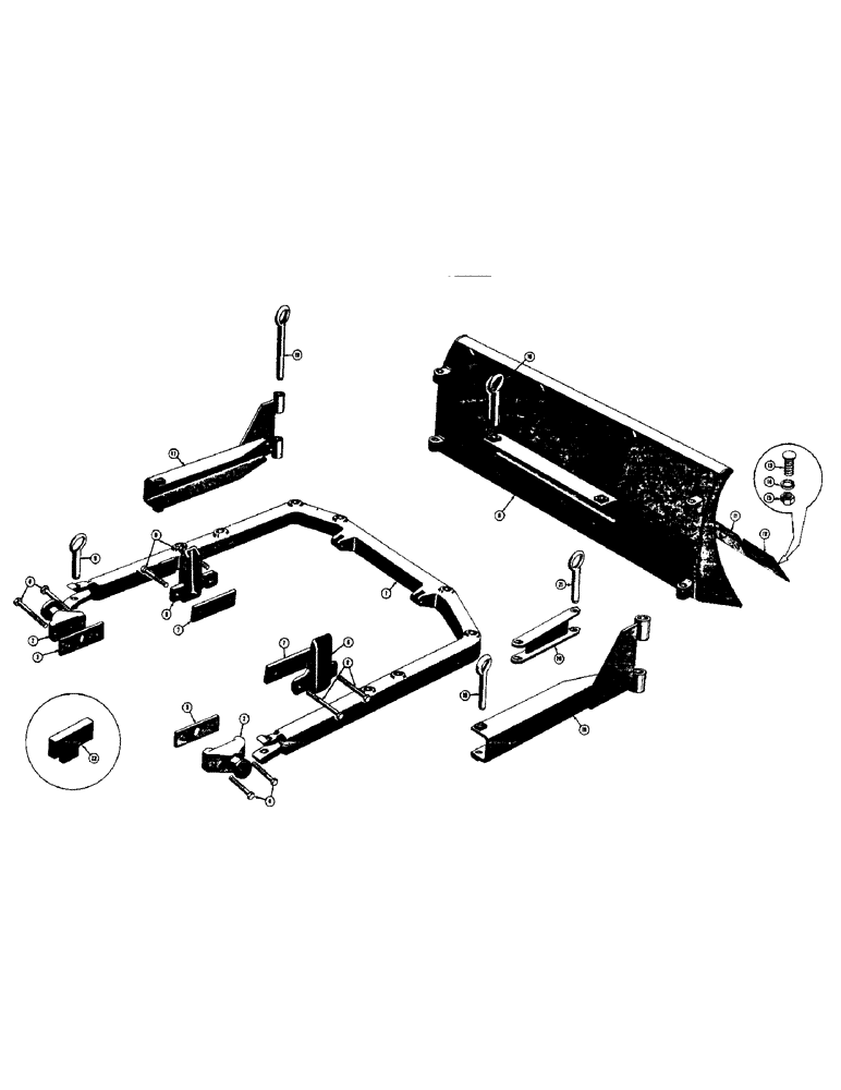 Схема запчастей Case 420 - (116) - MECHANICAL ANGLING DOZER (05) - UPPERSTRUCTURE CHASSIS