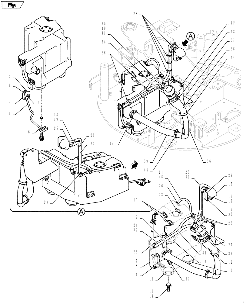 Схема запчастей Case CX27B ASN - (10.216.02) - FUEL TANK INSTALL (CAB) (10) - ENGINE