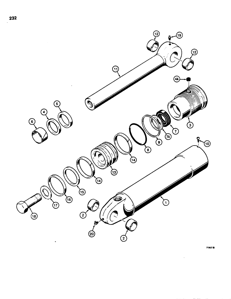 Схема запчастей Case 855C - (232) - G101214 AND G101215 RIPPER CYLINDERS (07) - HYDRAULIC SYSTEM